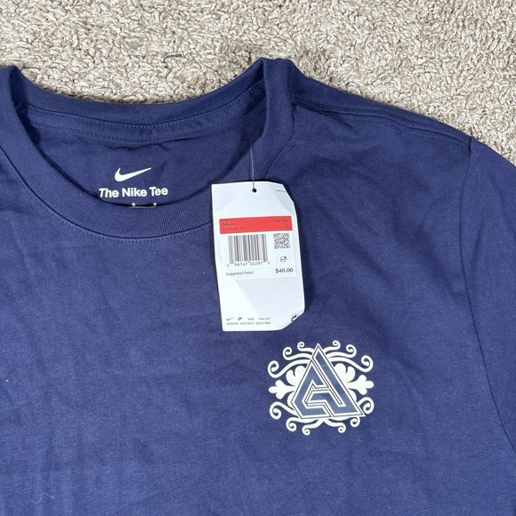 Nike Giannis Premium T-Shirt Basketball Short Sleeve Large Blue New DR7619-498 - Picture 4 of 8